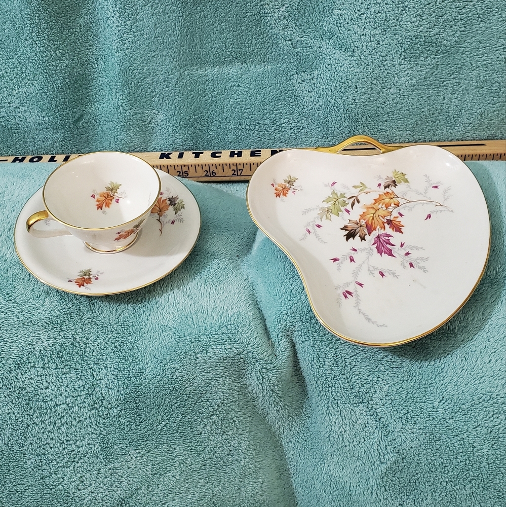 Vintage Chalfonte Indian Summer Dinnerware 1 Tea Cup, 1 Saucer & 1 Relish  Dish